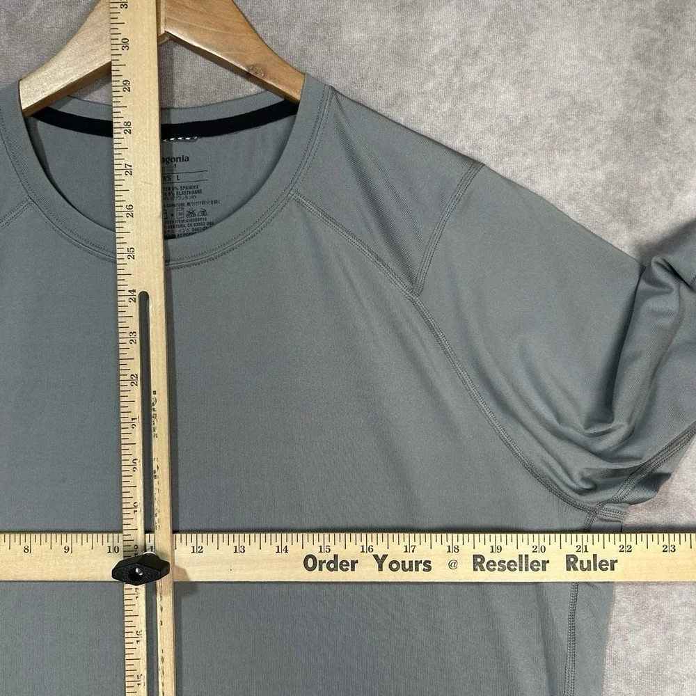 Patagonia Capilene 1 Silkweight Baselayer Shirt Men's Medium Gray Short Sleeve - Picture 3 of 5